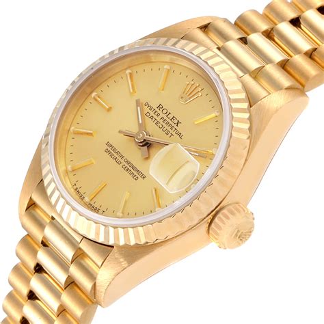 rolex president datejust yellow gold diamond ladies watch 69178|Rolex lady Datejust 69178.